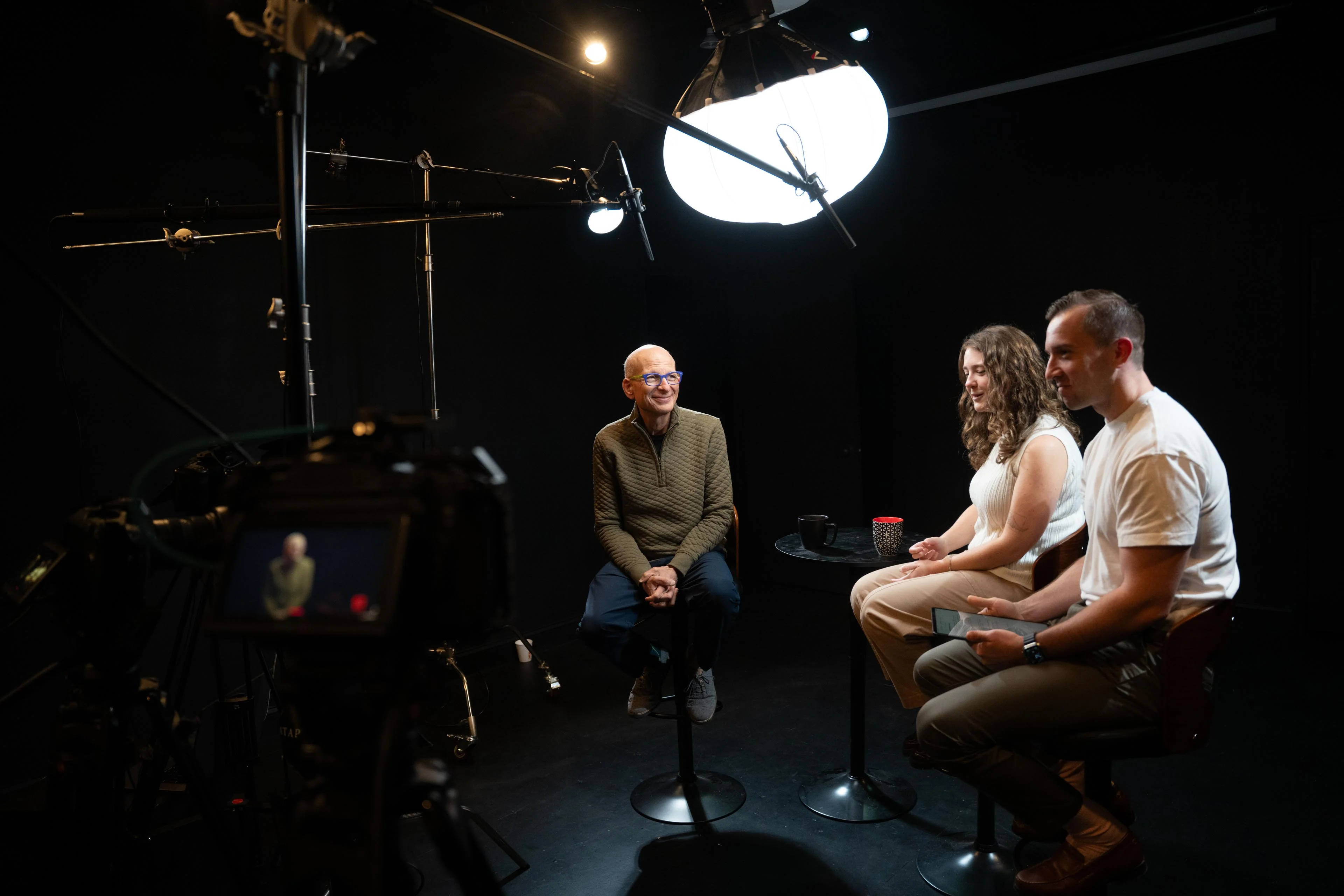 Seth Godin seated interview